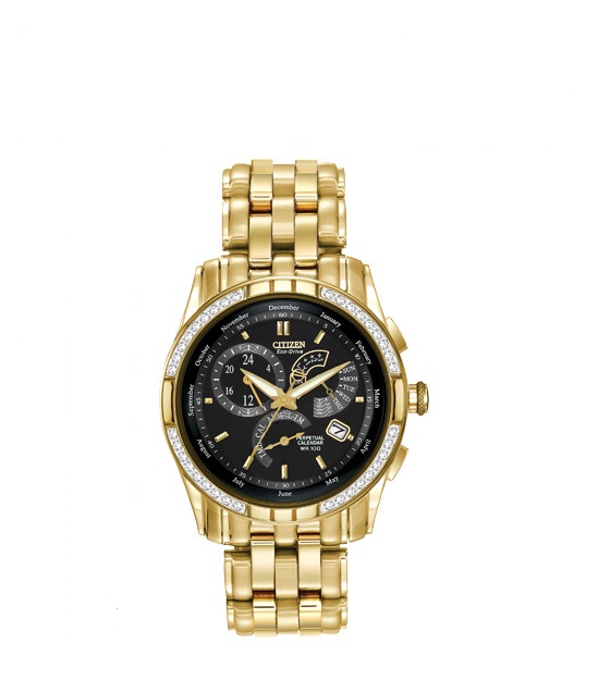 Citizen - Citizen Men's BL8042-54E Eco-Drive Calibre 8700 Gold-Tone Diamond  Watch - BL8042-54E - Men