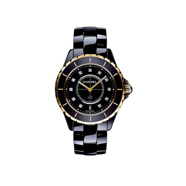 Chanel J12 Black Ceramic Diamond 29mm Watch H2571
